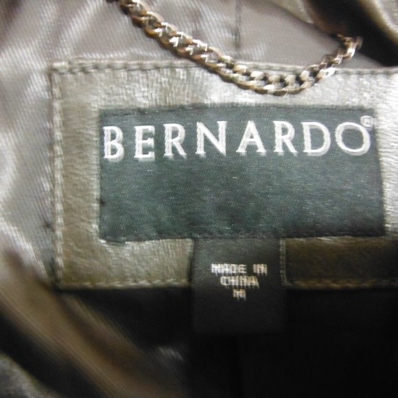 NWT Bernardo Genuine Dark Gray Leather Jacket - M - Picture 6 of 8